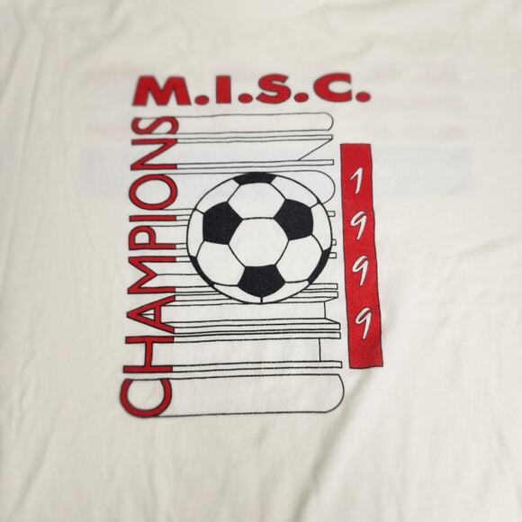 M.I.S.C. 1999 Champions Dual Sided White Short Sleeve T-Shirt Men's Size XL - Picture 2 of 5